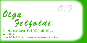 olga felfoldi business card